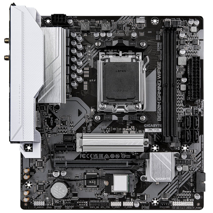 Gigabyte B650M GAMING WIFI6E (rev. 1.2) AMD AM5 Socket Motherboard, 2 x DDR5 DIMM Slots, 1 x M.2 Sockets, 2.5GbE LAN, 2.5GbE LAN , 1 x D-Sub Post / 1x HDMI Port-Motherboards-Gigante Computers