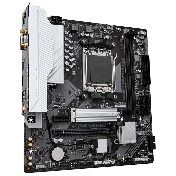 Gigabyte B650M GAMING WIFI6E (rev. 1.2) AMD AM5 Socket Motherboard, 2 x DDR5 DIMM Slots, 1 x M.2 Sockets, 2.5GbE LAN, 2.5GbE LAN , 1 x D-Sub Post / 1x HDMI Port-Motherboards-Gigante Computers