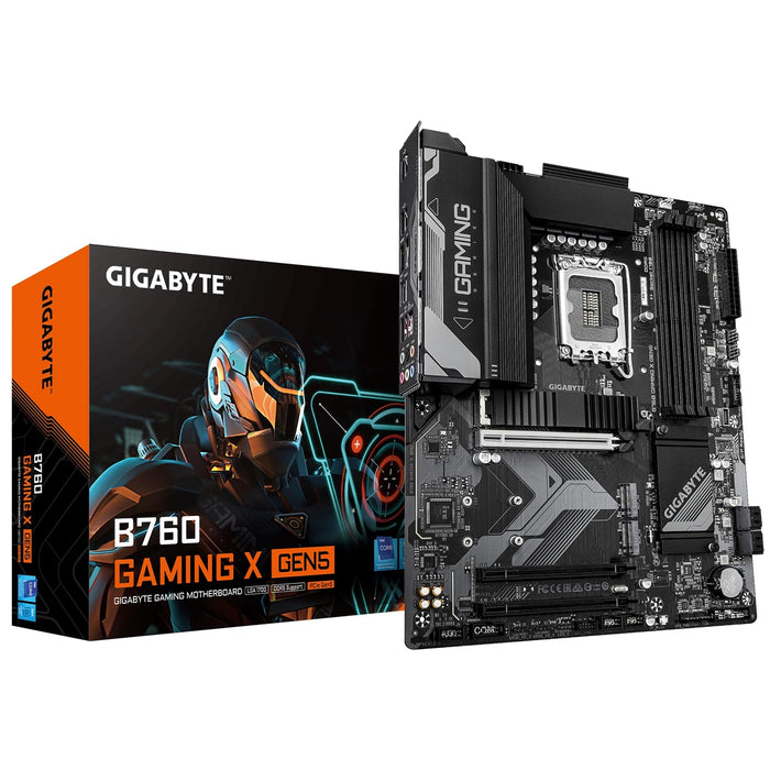 Gigabyte B760 GAMING X GEN5 Intel 1700 Socket Motherboard, ATX, 4x DDR5 Slots, 3x M.2 Socket, 2.5GbE LAN, 1x HDMI Port / 1x DisplayPort-Motherboards-Gigante Computers