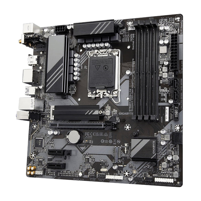 Gigabyte B760M DS3H AX Ultra Durable Intel 1700 Socket Motherboard, Micro-ATX, 4x DDR5 Slots, 2x M.2 Sockets, 1x USB-C Port, Wi-Fi 6E, 2x Display Ports 1.2 / 1x HDMI Port-Motherboards-Gigante Computers