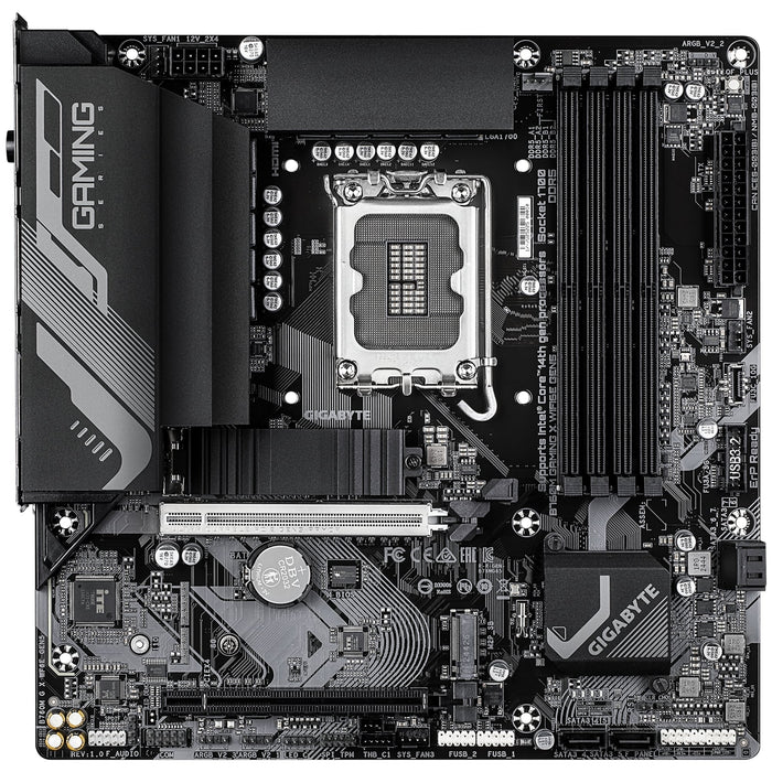 Gigabyte B760M GAMING X WIFI6E GEN 5 INTEL Socket Motherboard, Micro-ATX, 4 x DDR5 Slots, 2x M.2 Socket, GbE LAN, 1 x USB Type C, 1x HDMI Port/ 1 x Display Port-Motherboards-Gigante Computers