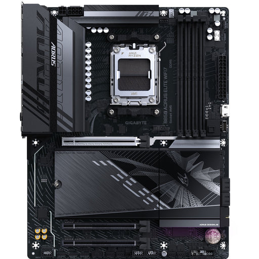 Gigabyte B850 AORUS ELITE WIFI7 AMD AM5 Socket Motherboard, ATX, 4x DDR5 Slots, 3x M.2 Sockets, 2x USB-C Port, Fitted I/O Shield, 2.5GbE LAN, Wi-Fi 7, 1x DisplayPort / 1x HDMI Port-Motherboards-Gigante Computers