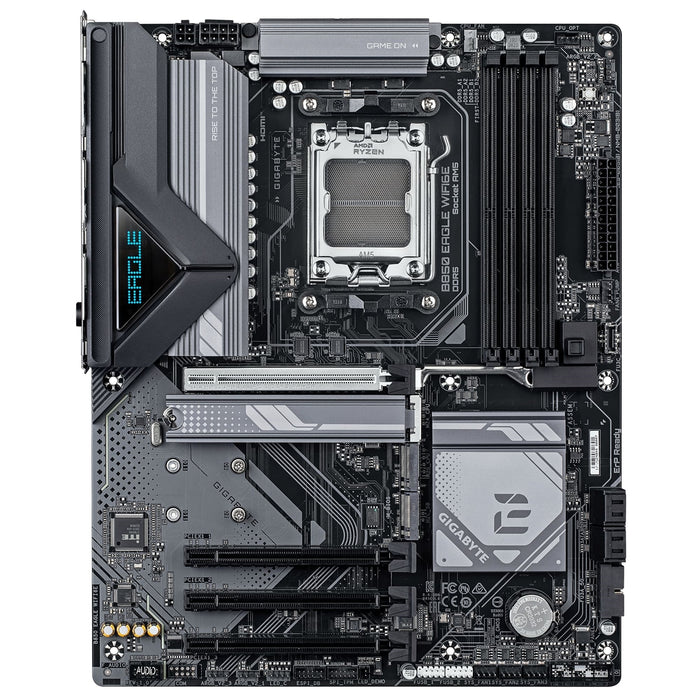 Gigabyte B850 EAGLE WIFI6E AMD AM5 Socket Motherboard, ATX, 4x DDR5 Slots, 3x M.2 Sockets, 2x USB-C Port, Fitted I/O Shield, GbE LAN, Wi-Fi 6E, 1x DisplayPort / 1x HDMI Port-Motherboards-Gigante Computers