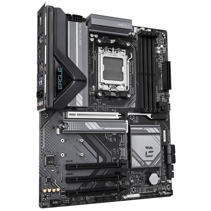 Gigabyte B850 EAGLE WIFI6E AMD AM5 Socket Motherboard, ATX, 4x DDR5 Slots, 3x M.2 Sockets, 2x USB-C Port, Fitted I/O Shield, GbE LAN, Wi-Fi 6E, 1x DisplayPort / 1x HDMI Port-Motherboards-Gigante Computers