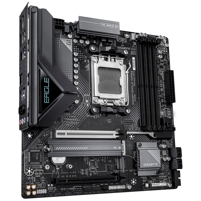 Gigabyte B850M Eagle WIFI6E AMD AM5 Socket Motherboard, Micro ATX, 4x DDR5 Slots, 2x M.2 Sockets, Fitted I/O Shield, 2.5GbE LAN, Wi-Fi 6E, 2x DisplayPort / 1x HDMI Port-Motherboards-Gigante Computers