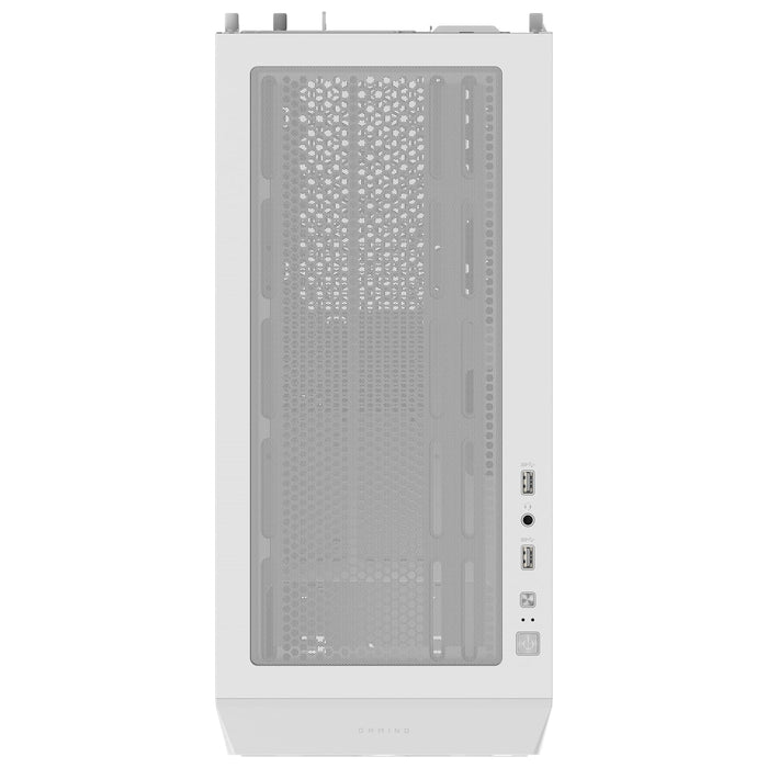 Gigabyte C102 GLASS ICE Mid-Tower Case, White, Tempered Glass Side Panel, USB 3.0 x2, 360mm Liquid Cooling Support, Pre-installed 120mm Fans, RGB Lighting Support, Magnetic Front Panel, PSU Shroud-Cases-Gigante Computers