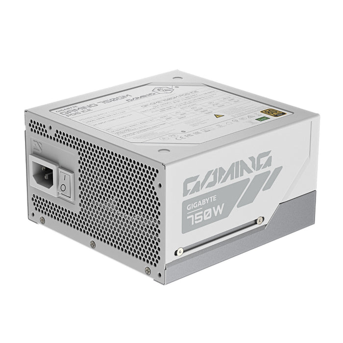 Gigabyte GAMING 750GM PG5 ICE 750W Fully Modular Power Supply, 80 PLUS Gold, ATX 3.1, PCIe 5.1, 12V-2x6 Connector, 135mm Smart Fan, T-Guard GPU Protection, White-Power Supplies-Gigante Computers