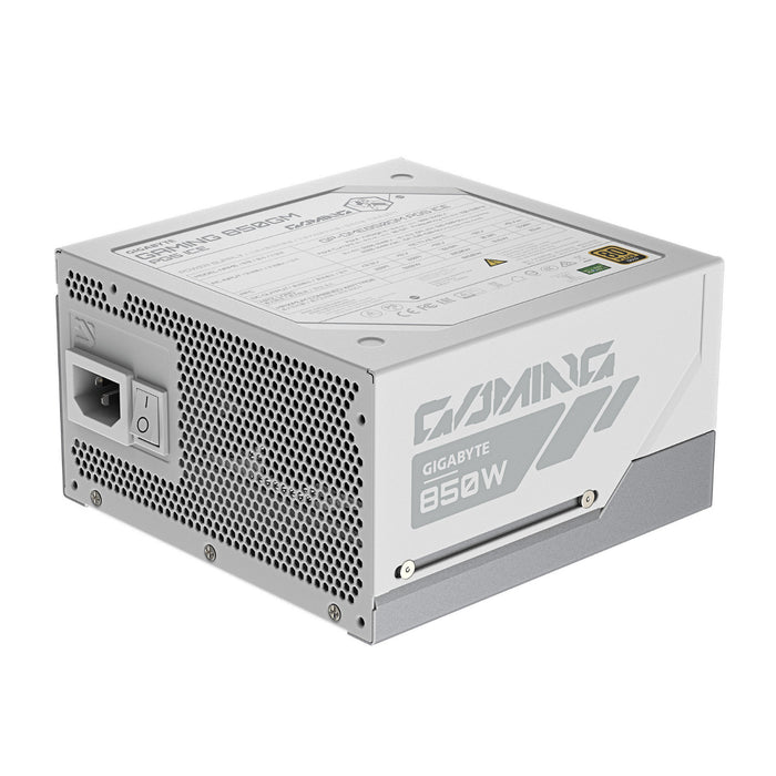 Gigabyte GAMING 850GM PG5 ICE 850W Fully Modular Power Supply, 80 PLUS Gold, ATX 3.1, PCIe 5.1, 12V-2x6 Connector, 135mm Smart Fan, T-Guard GPU Protection, White-Power Supplies-Gigante Computers