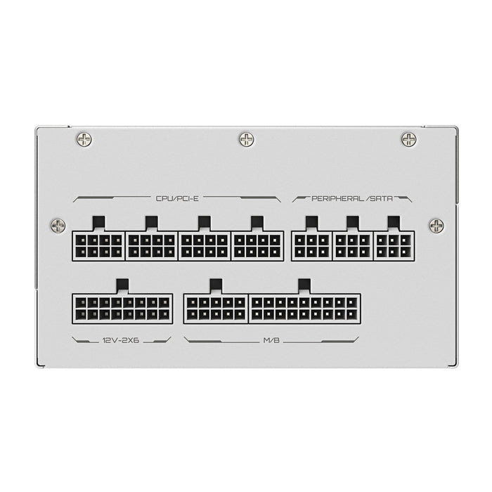 Gigabyte GAMING 850GM PG5 ICE 850W Fully Modular Power Supply, 80 PLUS Gold, ATX 3.1, PCIe 5.1, 12V-2x6 Connector, 135mm Smart Fan, T-Guard GPU Protection, White-Power Supplies-Gigante Computers