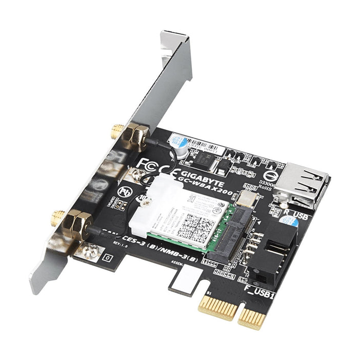 Gigabyte GC-WBAX200 Intel WiFi 6 AX200 2400Mbps Bluetooth 5.0 Wireless PCI-Express Card-Wireless Adapters-Gigante Computers