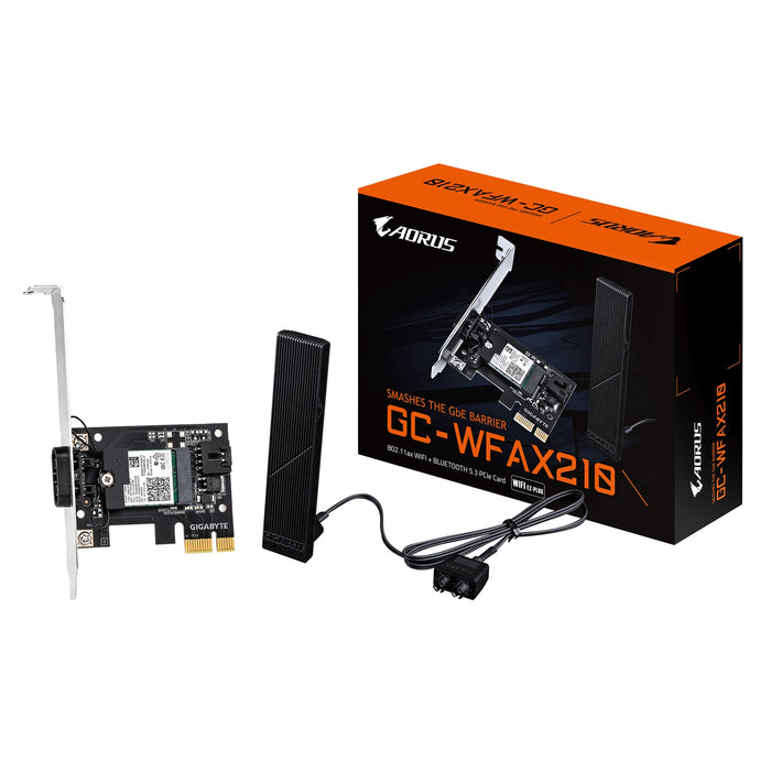 Gigabyte GC-WFAX210 Intel WiFi 6E AX210 2400Mbps Bluetooth 5.2 Wireless PCI-Express Card-Networking-Gigante Computers