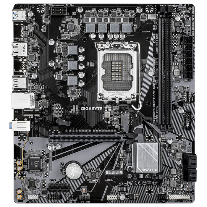 Gigabyte H610M D3W (Rev. 1.1) Intel 1700 Socket Motherboard, Micro-ATX, 2x DDR5 Slots, 1x M.2 Socket, GbE LAN, 1x DisplayPort / 1x HDMI Port-Motherboards-Gigante Computers