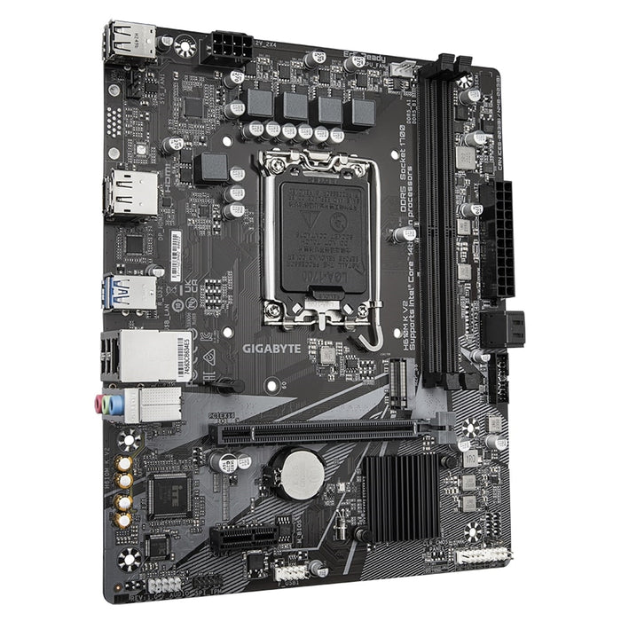 Gigabyte H610M K V2 DDR5 Intel Socket 1700 Micro ATX Motherboard, PCIe 4.0 Design, Gen3 x4 M.2 ,GbE LAN ,Anti-Sulfur Resistor, Smart Fan 6-Motherboards-Gigante Computers