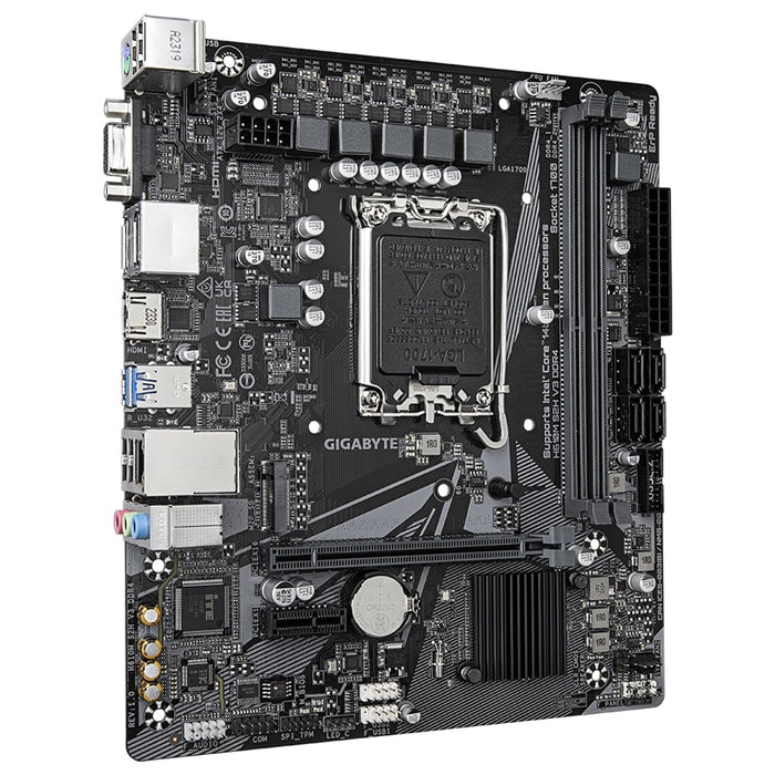 Gigabyte H610M S2H V3 DDR4 Ultra Durable Intel 1700 Socket Motherboard, Micro-ATX, 2x DDR4 Slots, 1x M.2 Socket, 1x D-Sub / 2x Display Ports / 1x HDMI Port-Motherboards-Gigante Computers