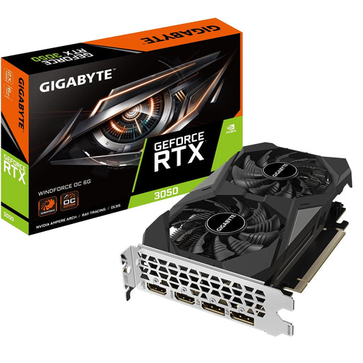 Gigabyte NVIDIA GeForce RTX 3050 WINDFORCE OC 6G Graphics Card, 6GB GDDR6, 2304 CUDA Cores, 1477 MHz Core Clock, Dual Fan, 2x DisplayPorts / 2x HDMI Ports-Graphics Cards-Gigante Computers