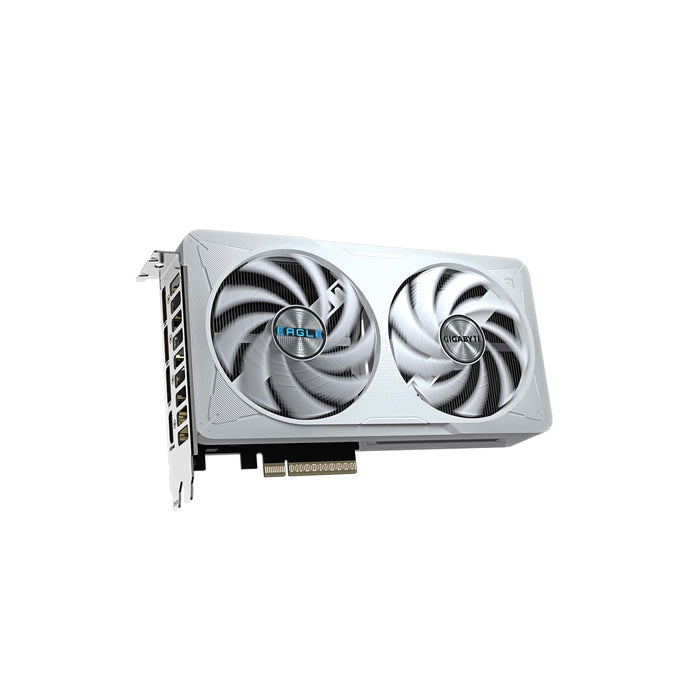 Gigabyte NVIDIA GeForce RTX 5060 EAGLE OC ICE 8GB GDDR7 Graphics Card, 3840 CUDA Cores, 2550 MHz Core Clock, Dual Fan, White, 3x DisplayPorts / 1x HDMI Port-Graphics Cards-Gigante Computers