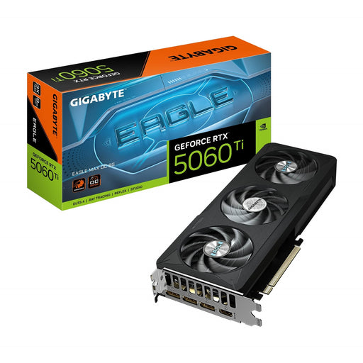 Gigabyte NVIDIA GeForce RTX 5060 Ti EAGLE MAX OC 8GB GDDR7 Graphics Card, 4608 CUDA Cores, 2617 MHz Core Clock, Triple Fan, 3x DisplayPorts / 1x HDMI Ports-Graphics Cards-Gigante Computers