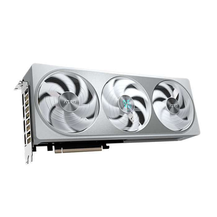 Gigabyte NVIDIA GeForce RTX 5070 AERO OC 12G Graphics Card, 12GB GDDR7, 6144 CUDA Cores, 2625 MHz Core Clock, Triple Fan, White, RGB, 3x DisplayPorts / 1x HDMI Port-Graphics Cards-Gigante Computers