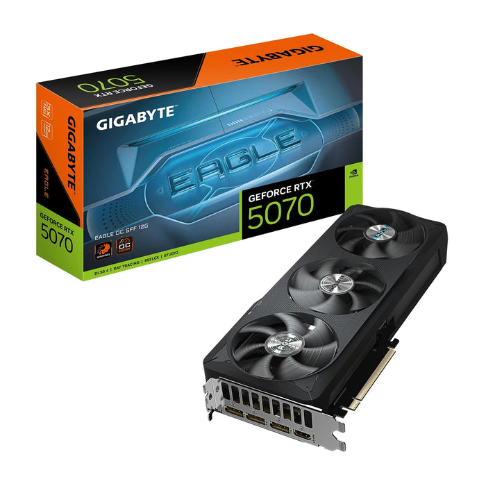 Gigabyte NVIDIA GeForce RTX 5070 EAGLE OC SFF 12G Graphics Card, 12GB GDDR7, 6144 CUDA Cores, 2587 MHz Core Clock, Triple Fan, 3x DisplayPorts / 1x HDMI Port-Graphics Cards-Gigante Computers