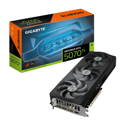 Gigabyte NVIDIA GeForce RTX 5070 Ti EAGLE OC SFF 16GB GDDR7 Graphics Card, 8960 CUDA Cores, 2542 MHz Core Clock, Triple Fan, 3x DisplayPorts / 1x HDMI Port-Graphics Cards-Gigante Computers