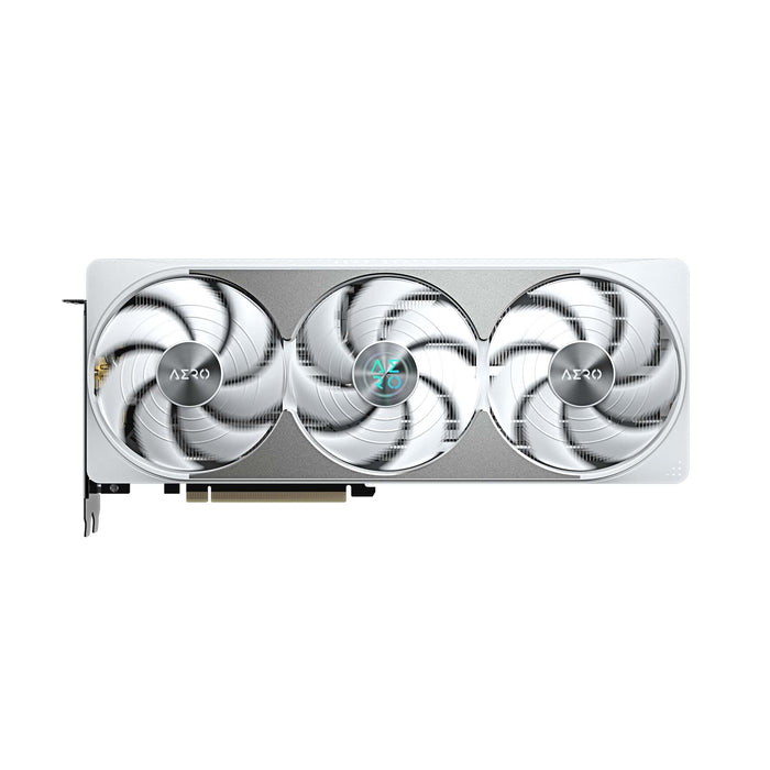 Gigabyte NVIDIA GeForce RTX 5080 AERO OC SFF 16G Graphics Card, 16GB GDDR7, 10752 CUDA Cores, 2730 MHz Core Clock, Triple Fan, White, RGB, 3x DisplayPorts / 1x HDMI Port-Graphics Cards-Gigante Computers
