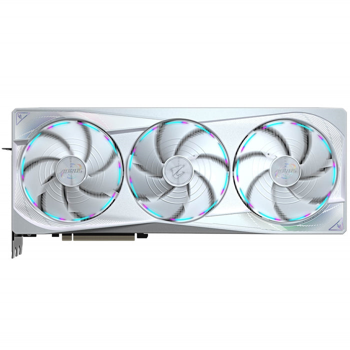 Gigabyte NVIDIA GeForce RTX 5080 MASTER ICE 16G Graphics Card, 16GB GDDR7, 10752 CUDA Cores, 2805 MHz Core Clock, Triple Fan, White, RGB, 3x DisplayPorts / 1x HDMI Port-Graphics Cards-Gigante Computers