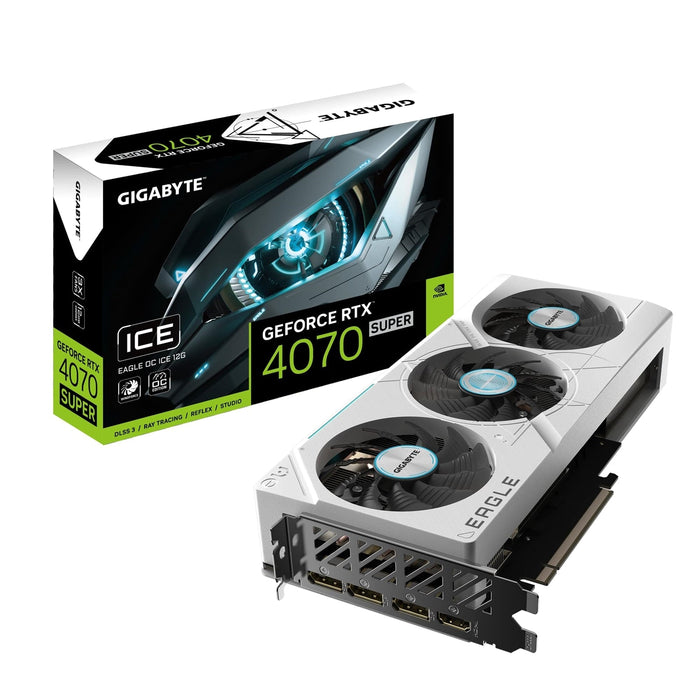 Gigabyte Nvidia GeForce RTX 4070 SUPER EAGLE OC ICE 12GB Graphics Card-Graphics Cards-Gigante Computers