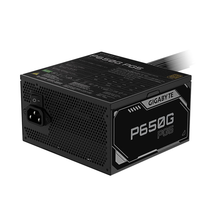 Gigabyte P650G PG5 650W ATX 3.1 Fully Modular Power Supply Unit, 80 Plus Gold Efficiency, PCIe 5.1 12VHPWR Connector, Gaming PC PSU-Power Supplies-Gigante Computers