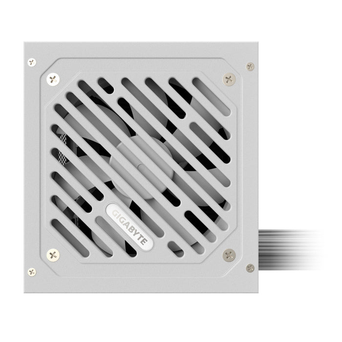 Gigabyte P650SS ICE 650W ATX Power Supply, 80 PLUS Silver, ATX 3.0, PCIe 5.0, 120mm Fluid Dynamic Bearing Fan, Non-Modular, Flat Cables, White-Power Supplies-Gigante Computers