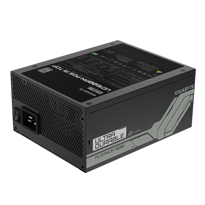 Gigabyte UD1600PM PG5 AI TOP 1600W Fully Modular Power Supply, 80 PLUS Platinum, ATX 3.1, PCIe 5.0, 12V-2x6 GPU Support, 140mm Cooling Fan, Black-Power Supplies-Gigante Computers