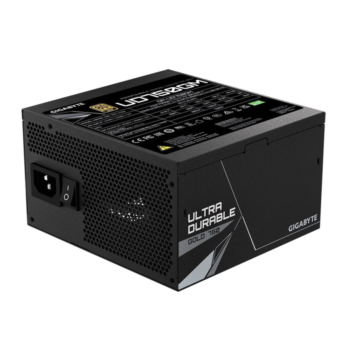 Gigabyte UD750GM 750W 80 PLUS Gold Fully Modular Power Supply, Active PFC, 120mm Rifle Bearing Fan, ATX12V/EPS Compliant - 5 Year Warranty.-Power Supplies-Gigante Computers