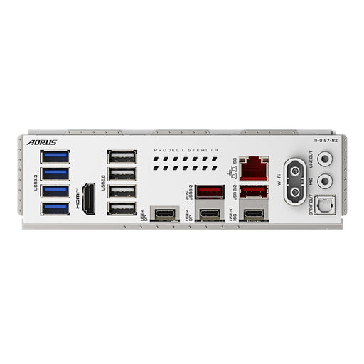 Gigabyte X870 AORUS STEALTH ICE AMD5 Socket Motherboard, ATX, 4x DDR5 Slots, 2x M.2 Socket, 5GbE LAN, 1x HDMI Port-Motherboards-Gigante Computers