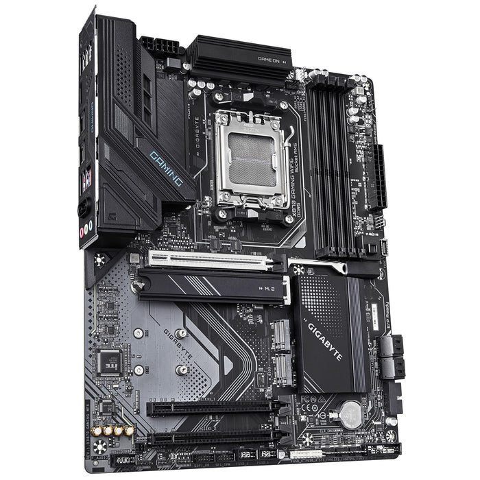 Gigabyte X870 GAMING WIFI6 AMD AM5 Socket Motherboard, ATX, 4x DDR5 Slots, 3x M.2 Sockets, 3x USB-C Port, Fitted I/O Shield, 2.5GbE LAN, Wi-Fi 6, 1x HDMI Port / 2x USB-C (USB4)-Motherboards-Gigante Computers