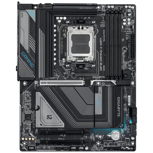 Gigabyte X870 GAMING X WIFI7 AMD AM5 Socket Motherboard, ATX, 4x DDR5 Slots, 3x M.2 Sockets, 3x USB-C Port, Fitted I/O Shield, 2.5GbE LAN, Wi-Fi 7, 1x HDMI Port / 2x USB-C (USB4)-Motherboards-Gigante Computers