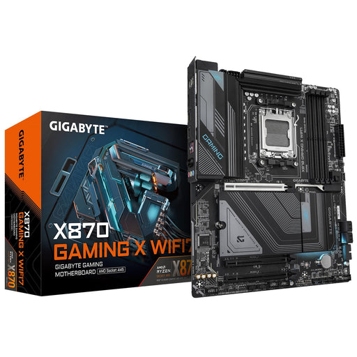 Gigabyte X870 GAMING X WIFI7 AMD AM5 Socket Motherboard, ATX, 4x DDR5 Slots, 3x M.2 Sockets, 3x USB-C Port, Fitted I/O Shield, 2.5GbE LAN, Wi-Fi 7, 1x HDMI Port / 2x USB-C (USB4)-Motherboards-Gigante Computers