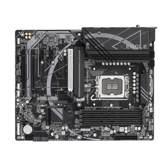 Gigabyte Z790 EAGLE AX Intel 1700 Socket Motherboard, ATX, 4x DDR5 Slots, 3x M.2 Sockets, 1x USB-C Port, Fitted I/O Shield, Wi-Fi 6E, 1x Display Port 1.2 / 1x HDMI Port - Open Boxed-Motherboards-Gigante Computers