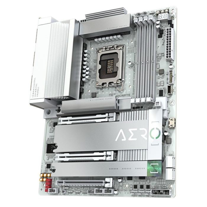 Gigabyte Z890 AERO G Intel 1851 Socket Motherboard, ATX, 4x DDR5 Slots, 5x M.2 Sockets, Fitted I/O Shield, 2x 2.5GbE LAN, Wi-Fi 7, 1x DisplayPort / 1x USB-C (USB4)-Motherboards-Gigante Computers