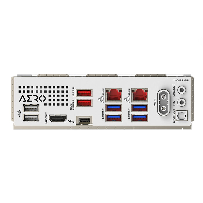 Gigabyte Z890 AERO G Intel 1851 Socket Motherboard, ATX, 4x DDR5 Slots, 5x M.2 Sockets, Fitted I/O Shield, 2x 2.5GbE LAN, Wi-Fi 7, 1x DisplayPort / 1x USB-C (USB4)-Motherboards-Gigante Computers