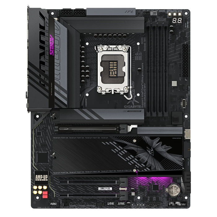 Gigabyte Z890 AORUS ELITE WIFI7 Intel 1851 Socket Motherboard, ATX, 4x DDR5 Slots, 4x M.2 Sockets, 2x USB-C Port, Fitted I/O Shield, 2.5GbE LAN, Wi-Fi 7, 1x DisplayPort / 1x HDMI / 1x USB-C (USB4)-Motherboards-Gigante Computers