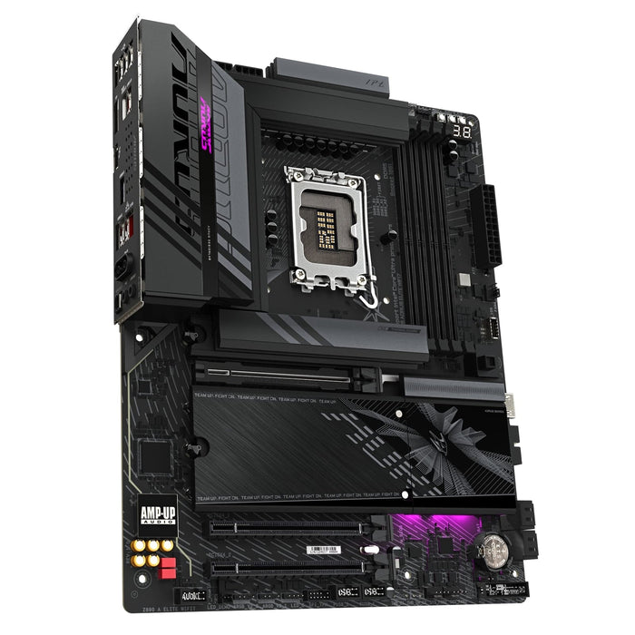 Gigabyte Z890 AORUS ELITE WIFI7 Intel 1851 Socket Motherboard, ATX, 4x DDR5 Slots, 4x M.2 Sockets, 2x USB-C Port, Fitted I/O Shield, 2.5GbE LAN, Wi-Fi 7, 1x DisplayPort / 1x HDMI / 1x USB-C (USB4)-Motherboards-Gigante Computers