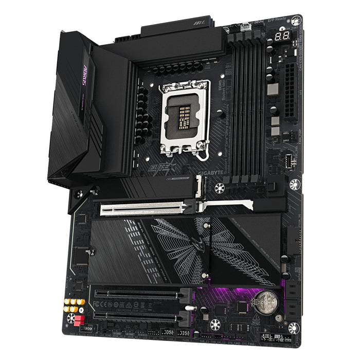 Gigabyte Z890 AORUS ELITE WIFI7 PLUS Intel 1851 Socket Motherboard, ATX, 4x DDR5 Slots, 4x M.2 Sockets, Fitted I/O Shield, 5GbE LAN, Wi-Fi 7, 1x DisplayPort / 1x USB-C (USB4)-Motherboards-Gigante Computers