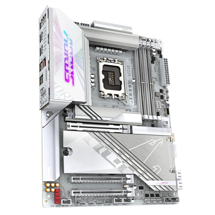 Gigabyte Z890 AORUS PRO ICE Intel 1851 Socket Motherboard, ATX, 4x DDR5 Slots, 5x M.2 Sockets, Fitted I/O Shield, 5GbE LAN, Wi-Fi 7, 2x USB-C (USB4)-Motherboards-Gigante Computers