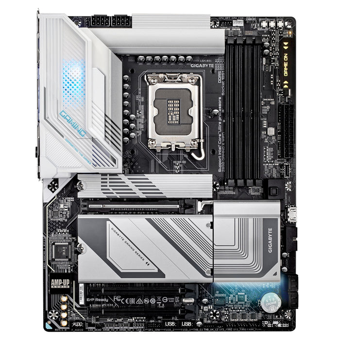 Gigabyte Z890 GAMING X WIFI7 Intel 1851 Socket Motherboard, ATX, 4x DDR5 Slots, 4x M.2 Sockets, 2x USB-C Port, Fitted I/O Shield, 2.5GbE LAN, Wi-Fi 7, 1x DisplayPort / 1x HDMI / 1x USB-C (USB4)-Motherboards-Gigante Computers