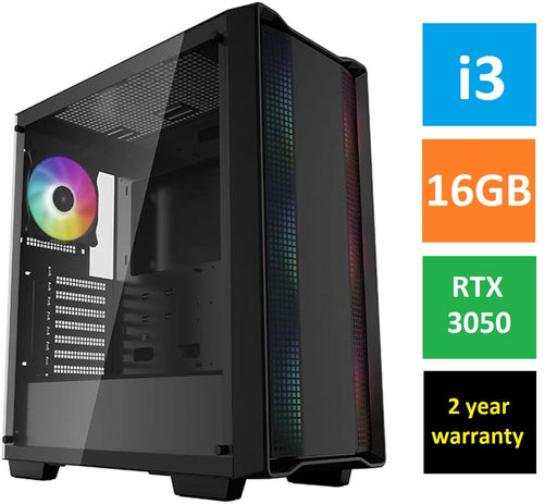 Gigante Gaming PC - Intel Core i3 16GB 1TB SSD RTX 3050 8GB RGB WiFi Windows 11-Prebuilt Systems-Gigante Computers