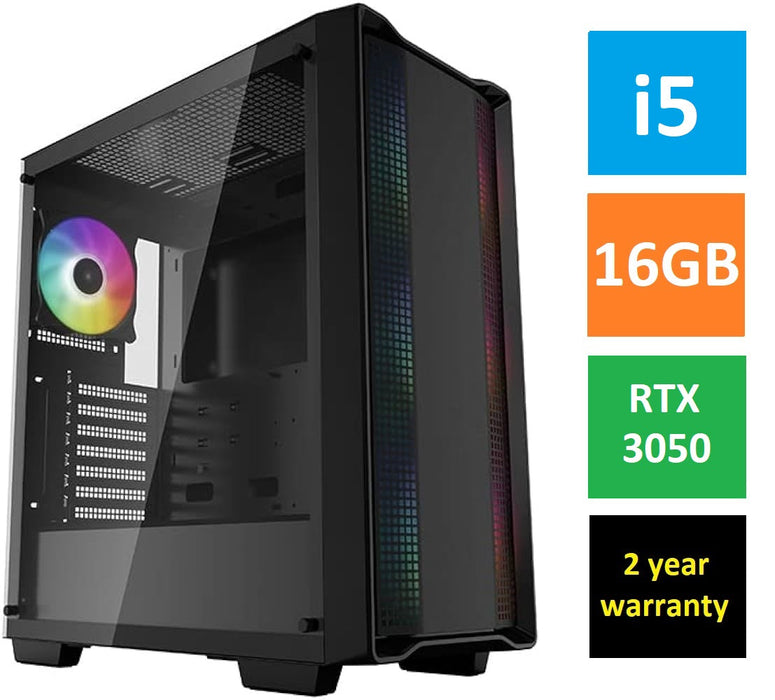 Gigante Gaming PC - Intel Core i5 16GB 1TB SSD RTX 3050 6GB RGB WiFi Windows 11-Prebuilt Systems-Gigante Computers