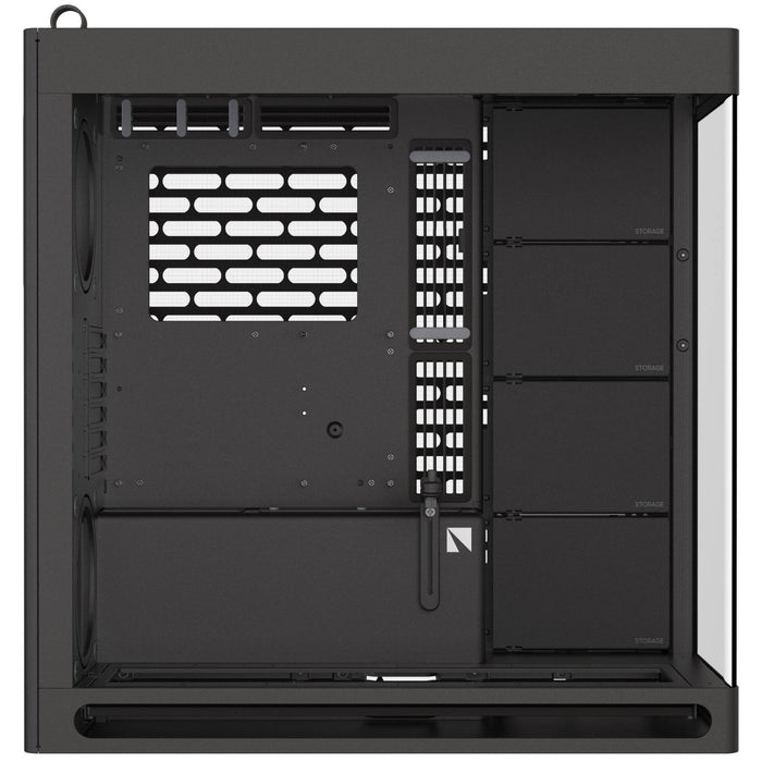 HAVN (HVN-CA-HS420-06) Black, Mid tower PC case, UniSheet glass, Up to 480mm GPU clearance, Supports up to 11 x 140mm fans, ATX, E-ATX, Micro-ATX, Mini-ITX-Cases-Gigante Computers