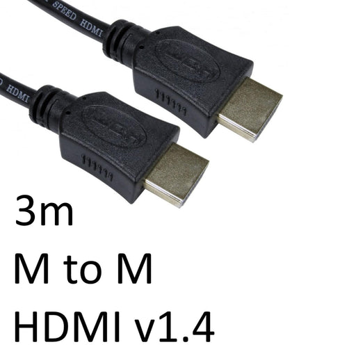 HDMI 1.4 (M) to HDMI 1.4 (M) 3m Black OEM Display Cable-External-Gigante Computers