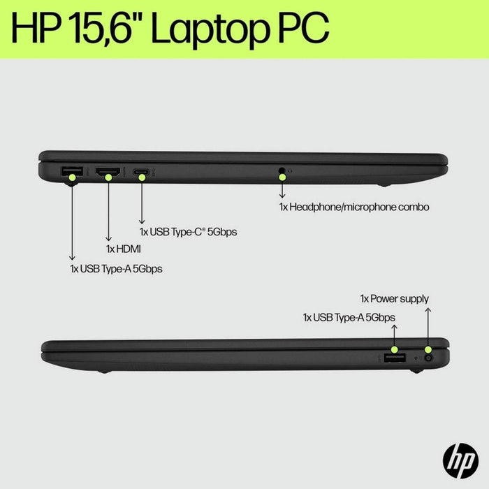 HP 15-fd1001nax Laptop, 15.6 Inch Screen, Intel Core 5 120U, 8GB DDR4 RAM, 256GB SSD, Intel Graphics, Windows 11 Home-Laptops-Gigante Computers