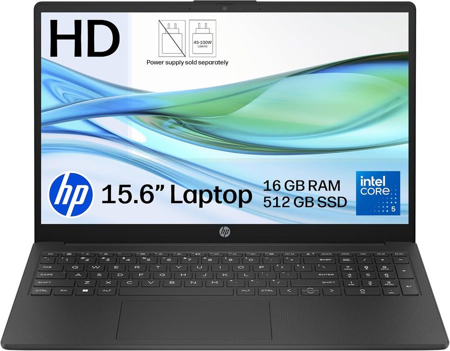 HP 15-fd1010nax Laptop Core 5 120U 16GB 512GB SSD 15.6" Jet Black-Laptops-Gigante Computers
