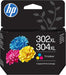 HP 302XL/304XL Tri-colour Ink-Ink Cartridges-Gigante Computers